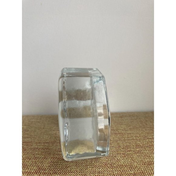 Nybro Sweden Paul Isling Monogramed A Crystal Art Glass Paperweight Ashtray - Picture 3 of 5